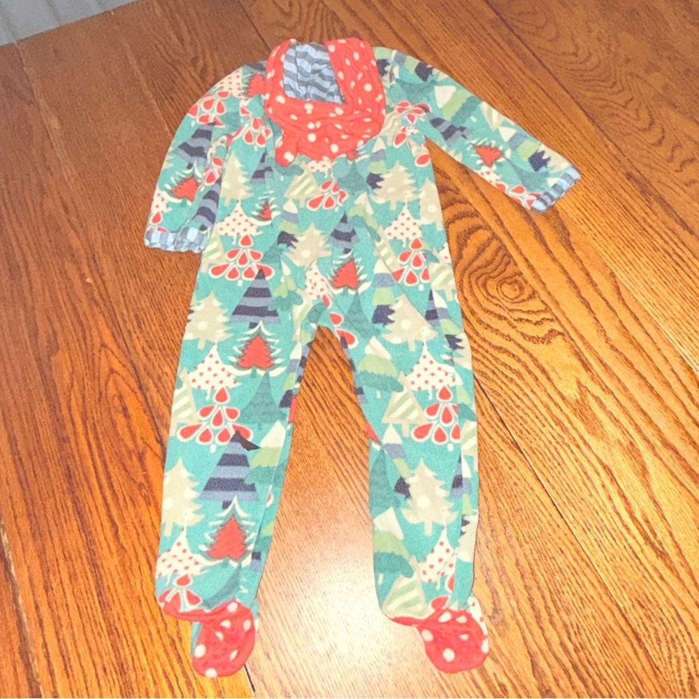 Matilda Jane Christmas Holiday Pajamas Sz 12-18 mos Hooded AU - Picture 4 of 5